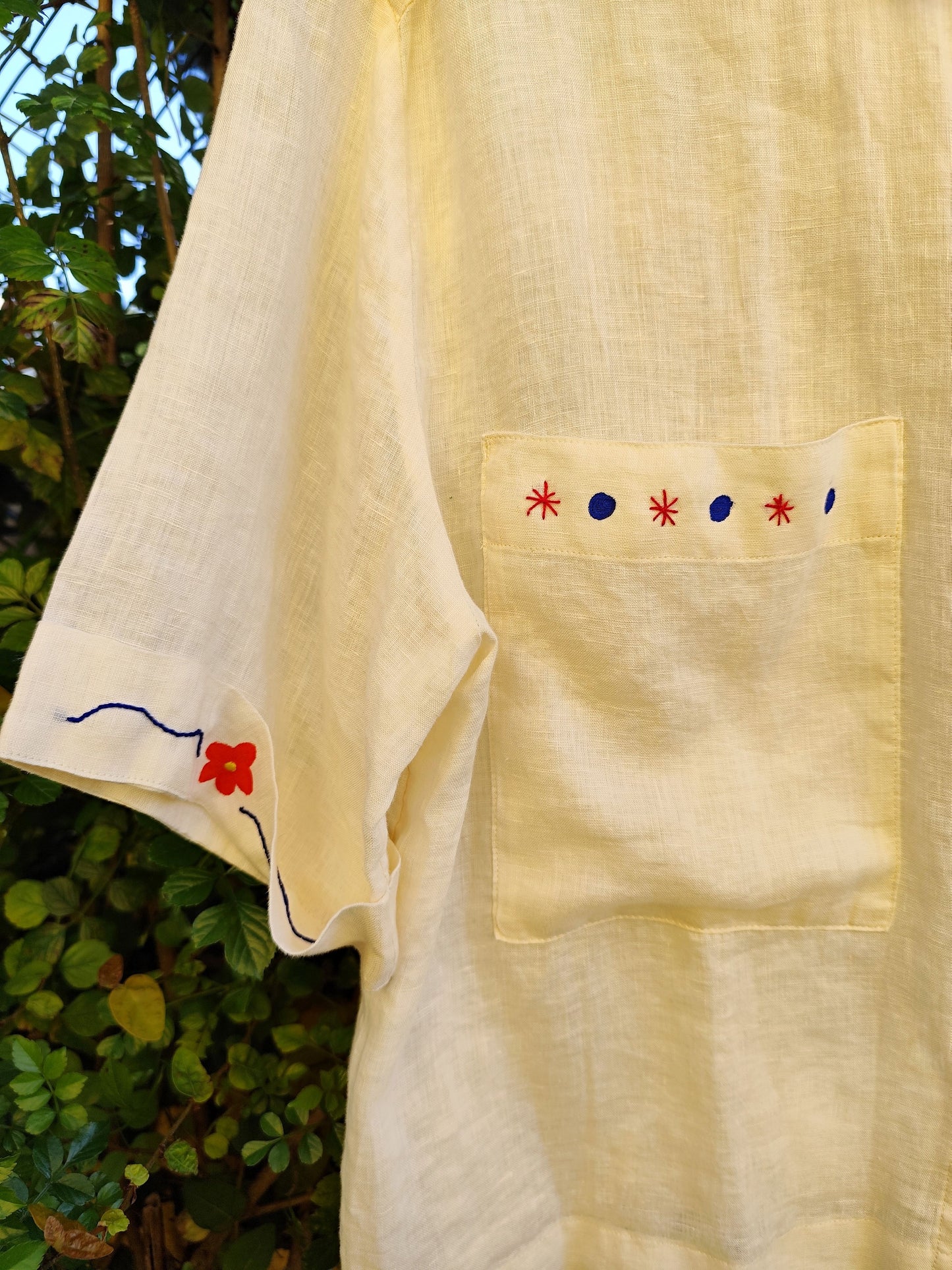 Camisa PoP fOLk - Bordado e Pintado à mão