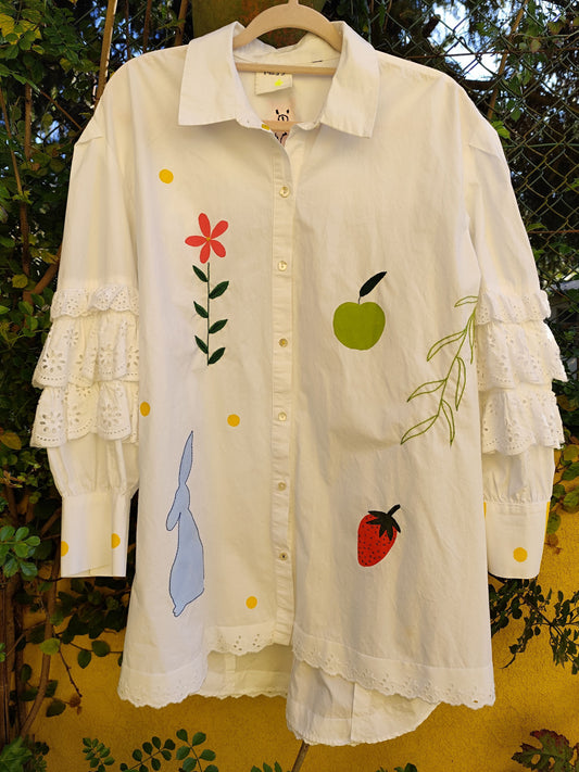Camiseiro Zita - Bordado e Pintado à Mão